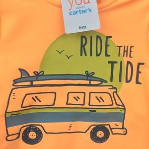 JUST ONE YOU by CARTER'S / 2 PIECE SWIM SET / ORANGE BEACH BUS W/TRUNKS
